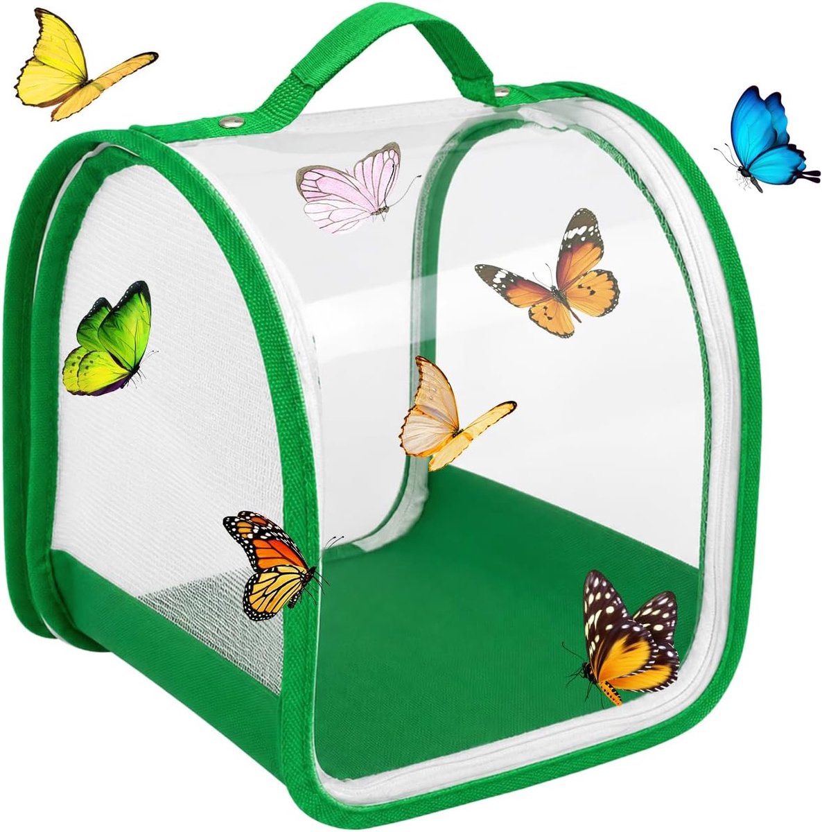 Vlinderkooi 20 cm - Opvouwbaar net - Geventileerd insectenhuis - Ideaal voor het fokken van vlinders en rupsen - SnelShoppen