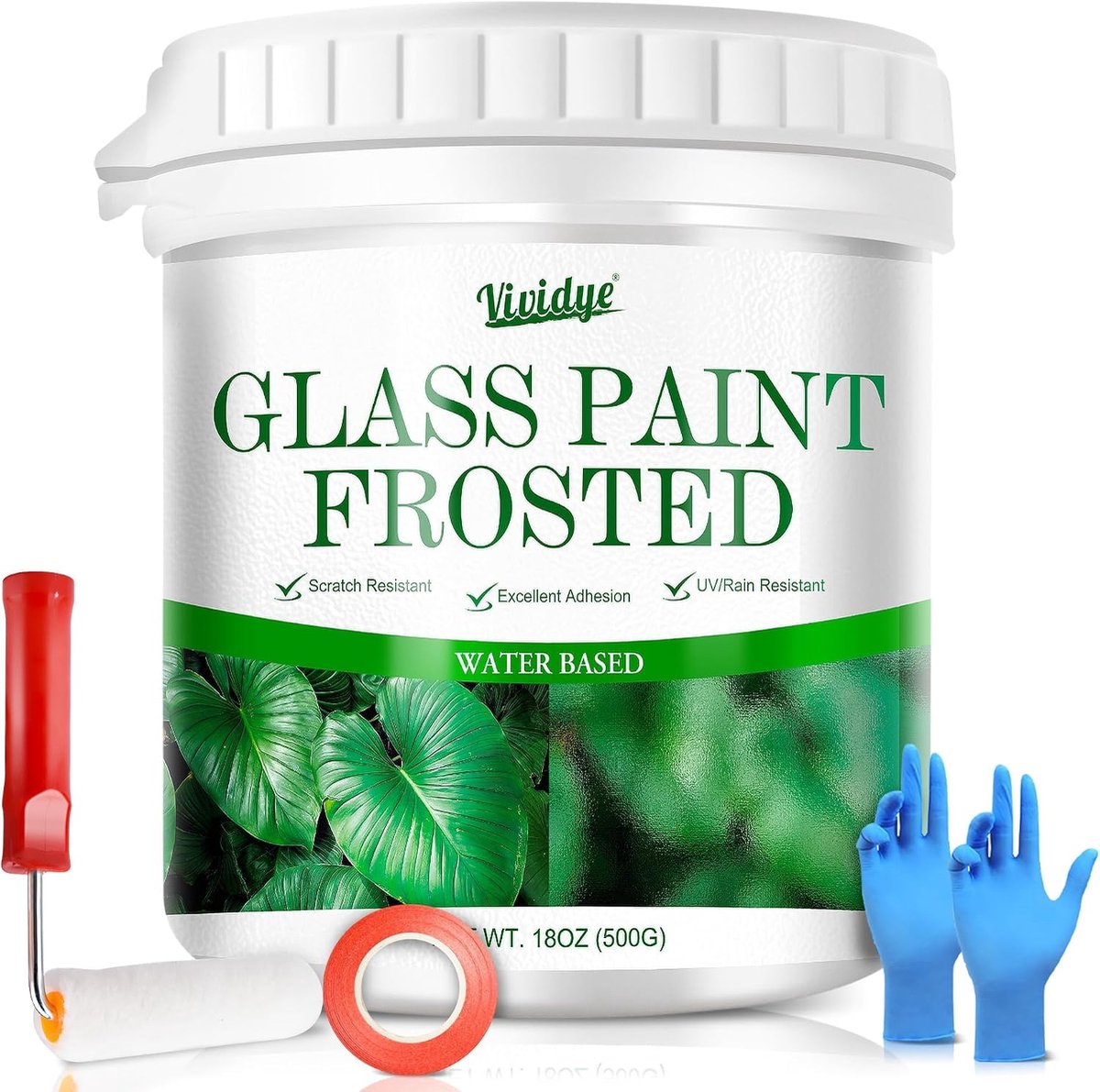 Frosted Glass Paint 500 g - Zelfklevende Matte Film - UV-bescherming - Privacy voor Badkamer en Kantoor - SnelShoppen