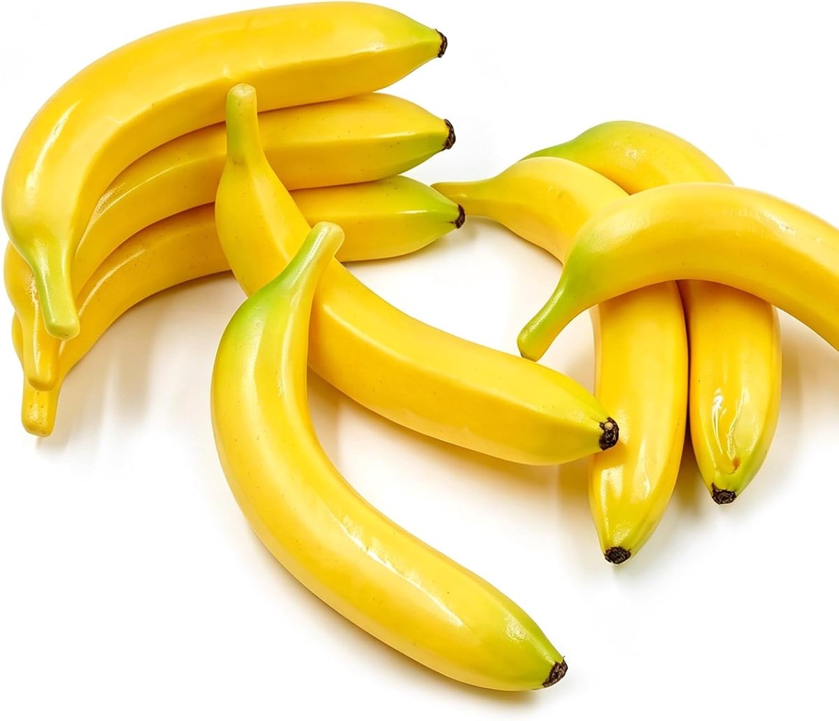 Kunstbananen 8 stuks - realistisch ontwerp - vrolijke decoratie - ideaal als fotorekwisiet - SnelShoppen