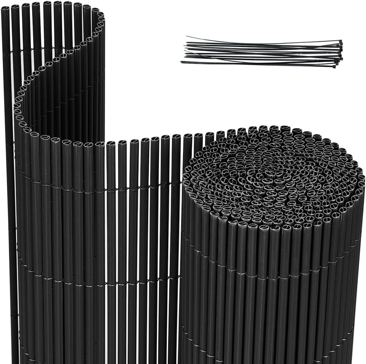 Inkijkbeschermingsmat, 80 x 500 cm, inkijkbescherming, privacymat, weerbestendig, voor tuin, terras, balkon, inkijkbescherming, met kabelbinders, balkoninkijkbescherming met