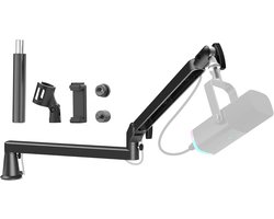 Profiel Microfoon Arm, Verstelbare Mic Boom Stand Solid Metalen Bureau Gemonteerd Microfoon Boom Arm Kabel Management Desktop Flexibele Mic Houder