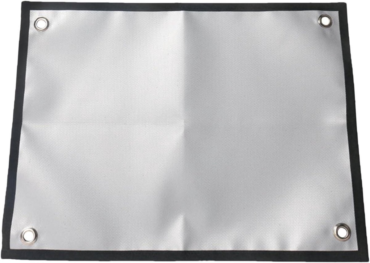 Mat voor Vuurkorf - Buitenhaard Beschermplaat - Beschermen tegen Hitte - Olieafstotend en Vlekbestendig - 35x46 cm - Grijs