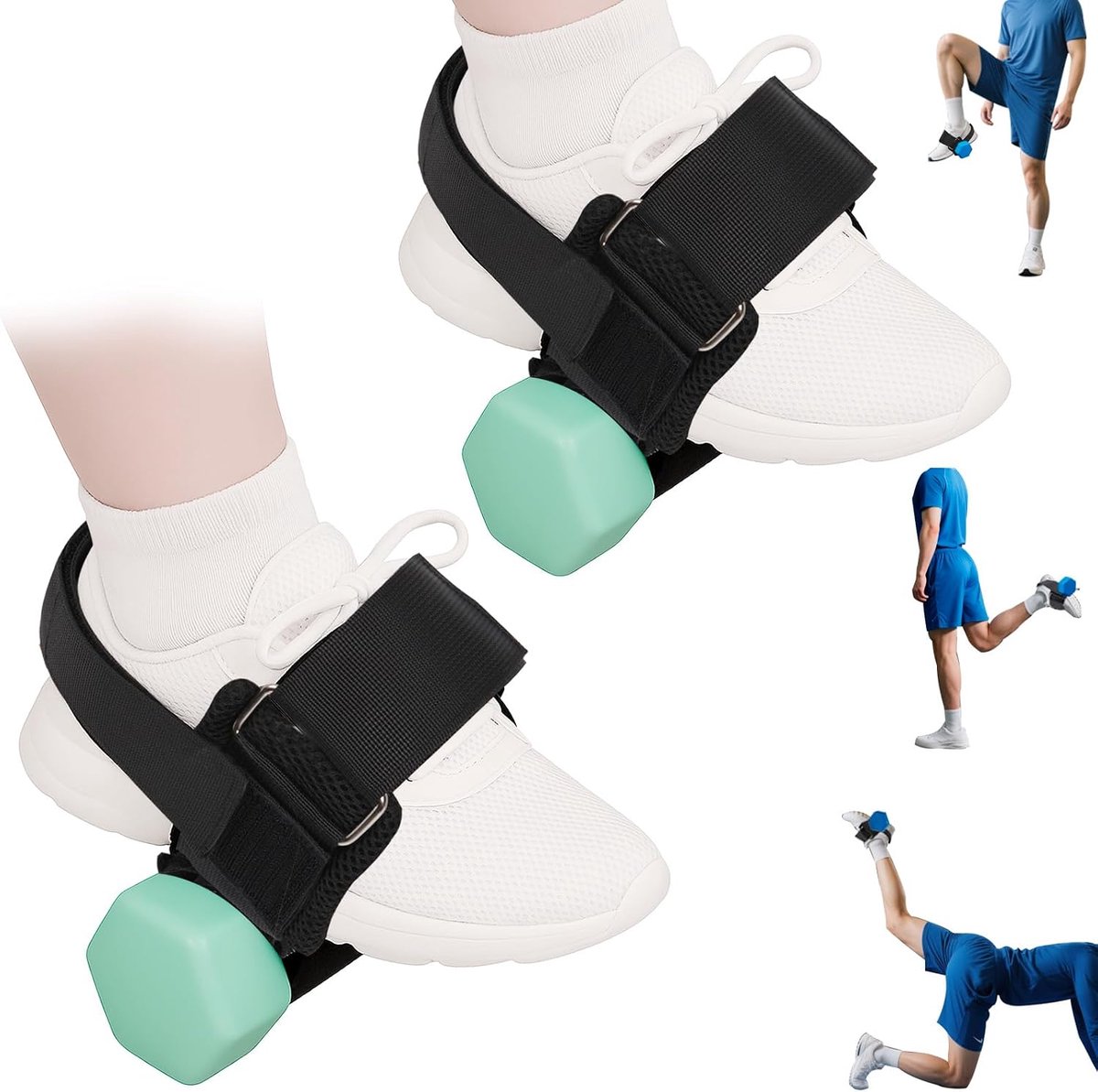 Lasuroa Dumbbell Voetbevestiging, Tibialistrainer Verstelbare Enkelgewichten voor Beentraining Heupbuigers Hamstrings Scheenbeenvliesrevalidatie Fitnessapparatuur voor Thuis