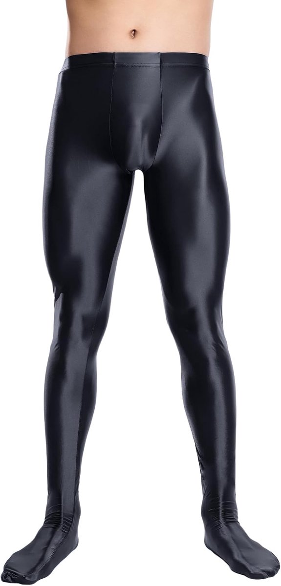 Olie Glanzende Legging Voor Mannen Glanzende Panty Hoge Taille Strakke Leggings Olie Glanzende Kousen Zijdeachtige Panty Glanzende Broek Sokken Stretchy Panty
