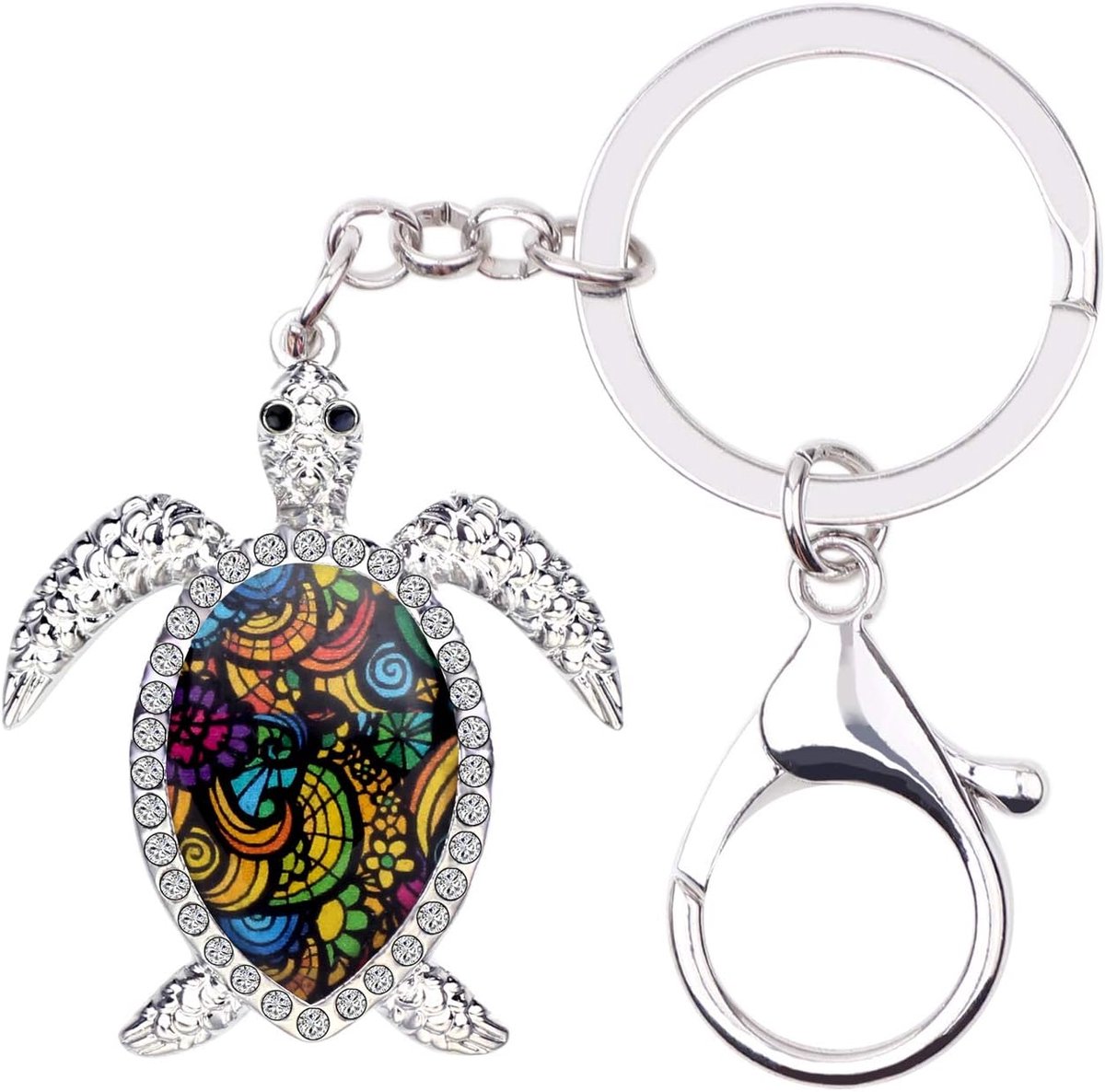 Emaille Metalen Schildpad Sleutelhanger Geschenken Voor Vrouwen Meisjes Auto Purse Bag Charms Schildpad Accessoires