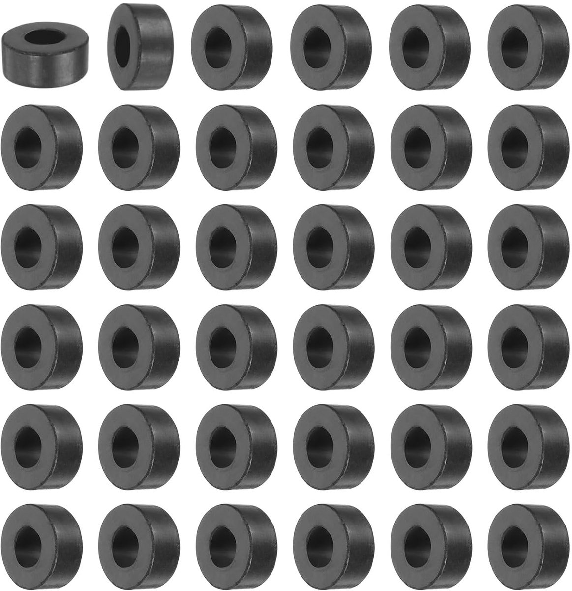 36 stuks rubberen sluitringen, rubberen spacer, afstandshulzen, 11 mm buitendiameter 5 mm binnendiameter 5 mm dik, ronde rubberen bussen, dikke rubberen schijven voor huis, auto-accessoires