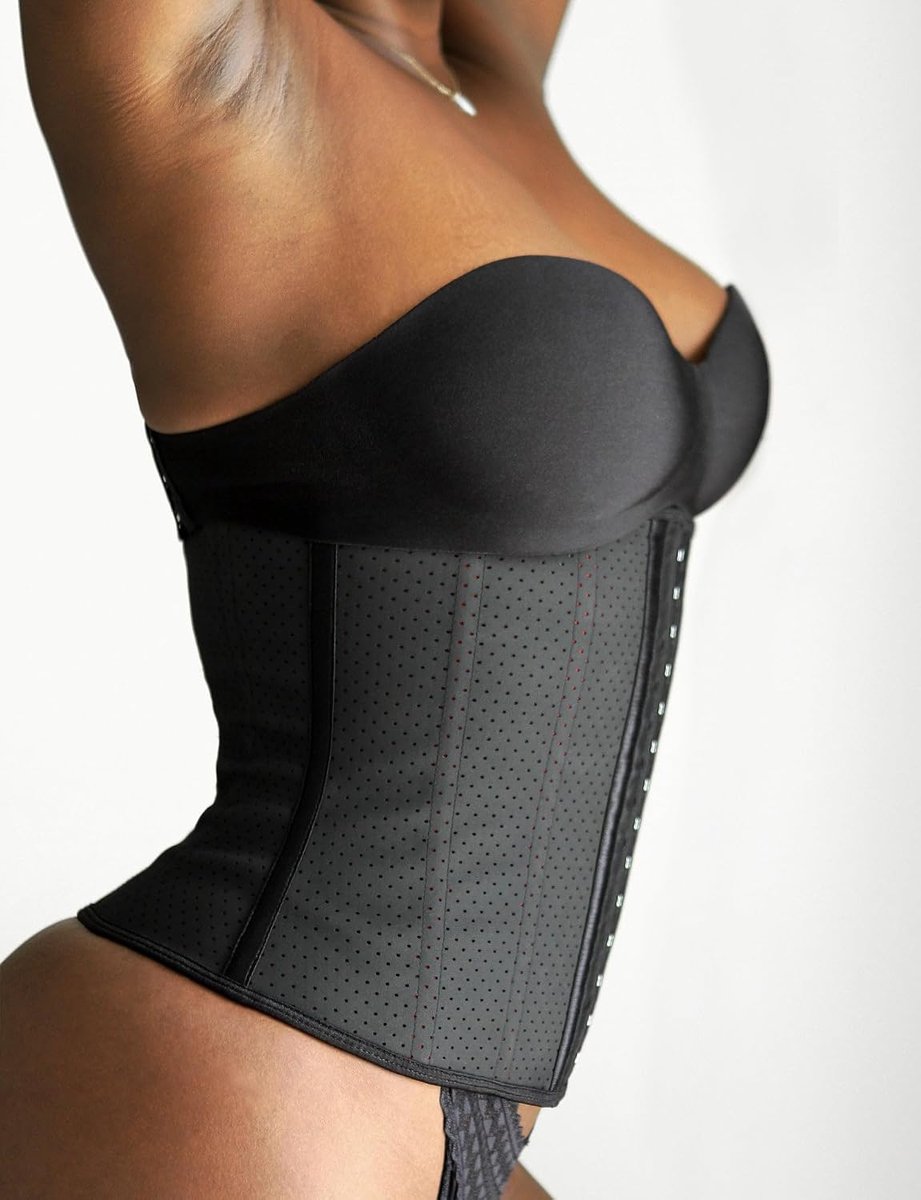 Slankheidsgordel voor dames, afslankriem, lendensteun en vormgevende ondersteuning voor taille, platte buik en rugontlasting, comfortabel, ademend en onzichtbaar onder de kleding, Zwart, XXL