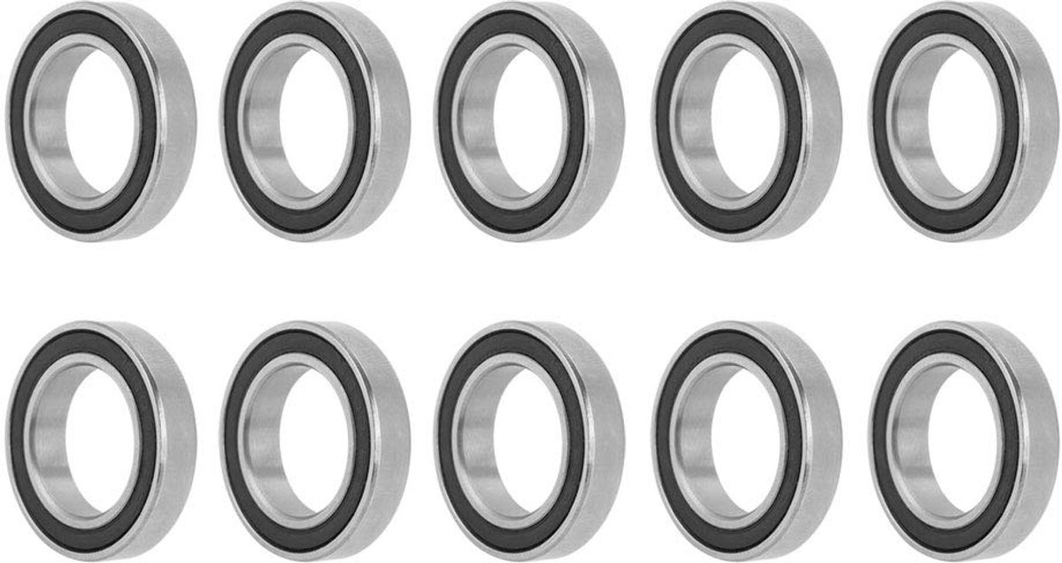 10 Stuks 6802-2RS Diepgroefkogellager Rubber Verzegeld 15x24x5mm, Staal Metalen Lager voor 15mm As DIY Projecten