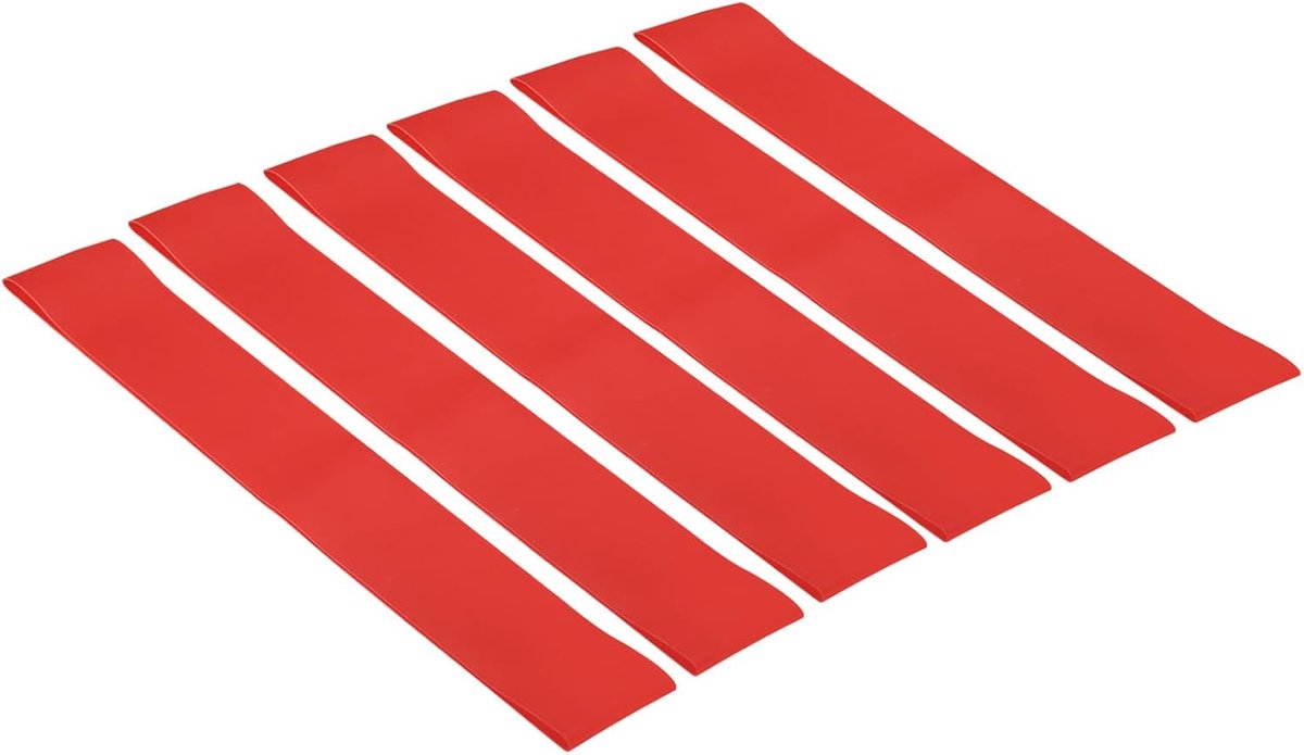 0,9 mm dikke stoelbanden voor klaslokaal, 6 stuks rubberen flexibele rekbare bouncy fidget voetbanden strips voor stoelstoelen bureau, rood