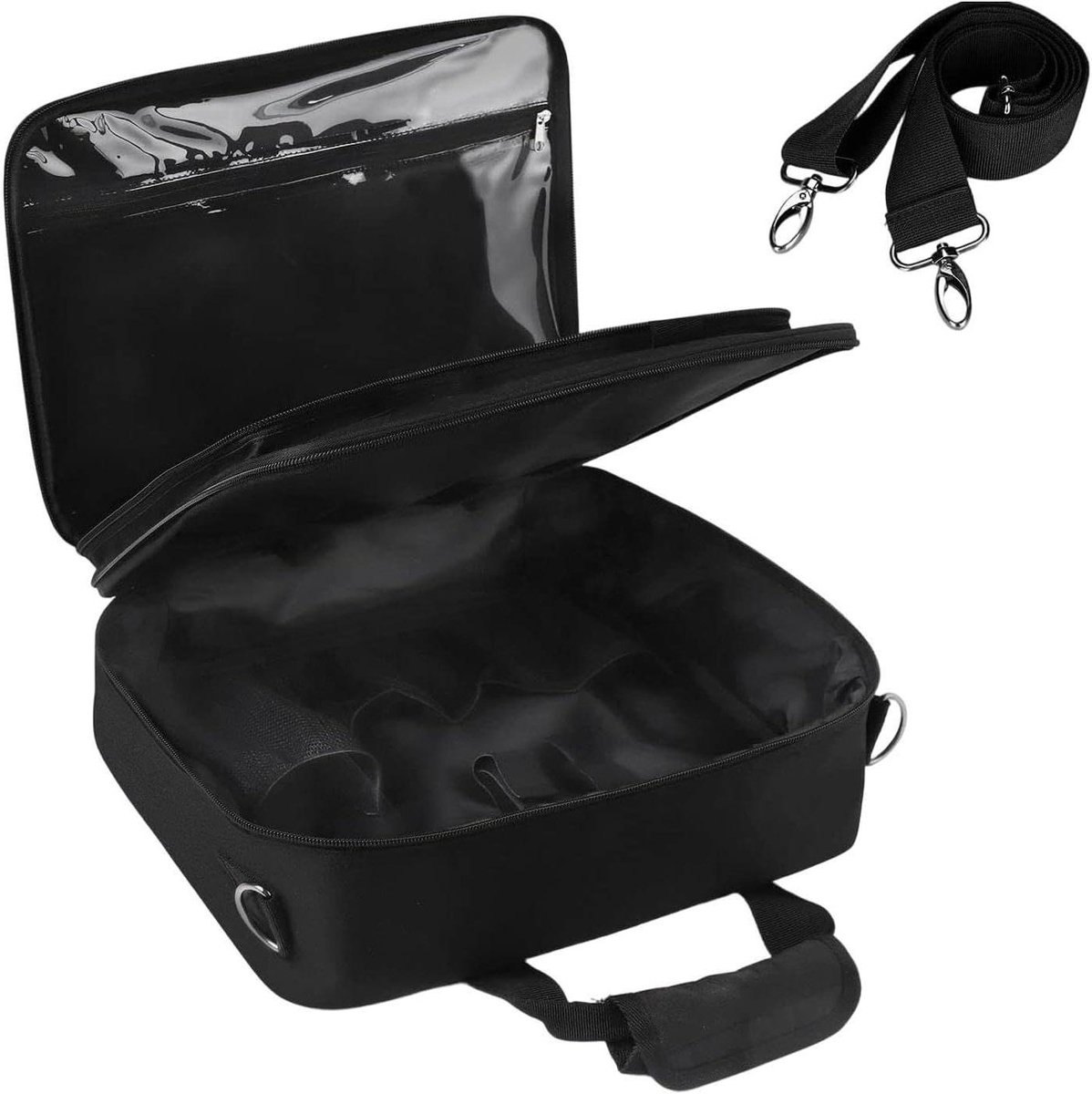 Haardroger Organizer - Kapperskoffer Reis - Styling Tools Vervoeren - Slimme Scheiding - 36 x 29 x 5 cm - Zwart