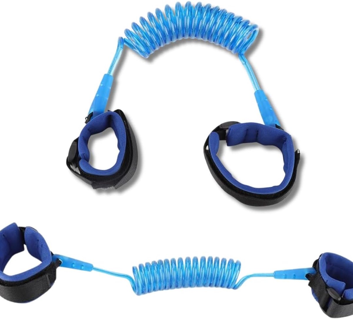 - Set van 2 kinderarmbanden, anti-verliesriem 43-165 cm, verstelbare polsband voor baby's en ouders, gebruik kinderwagen, rugzak, hoeveelheid - 2 stuks