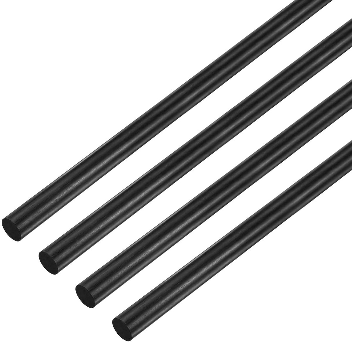 METERXITY 4 koolstofvezelstangen met een lengte van 100 mm en een diameter van 5 mm voor RC-vliegtuigen/knutselen/quadcopterarmen/buizen voor drakenvleugels (3,94 x 0,2 inch)
