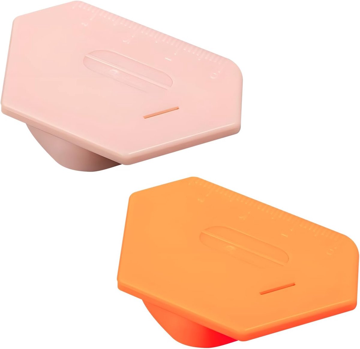 Naadgeleider voor naaimachine, 2 stuks Magnetische naadgeleider met schaal Naadgeleider voor naaimachine Naaiaccessoires Magnetische naaigeleider (oranje + roze)