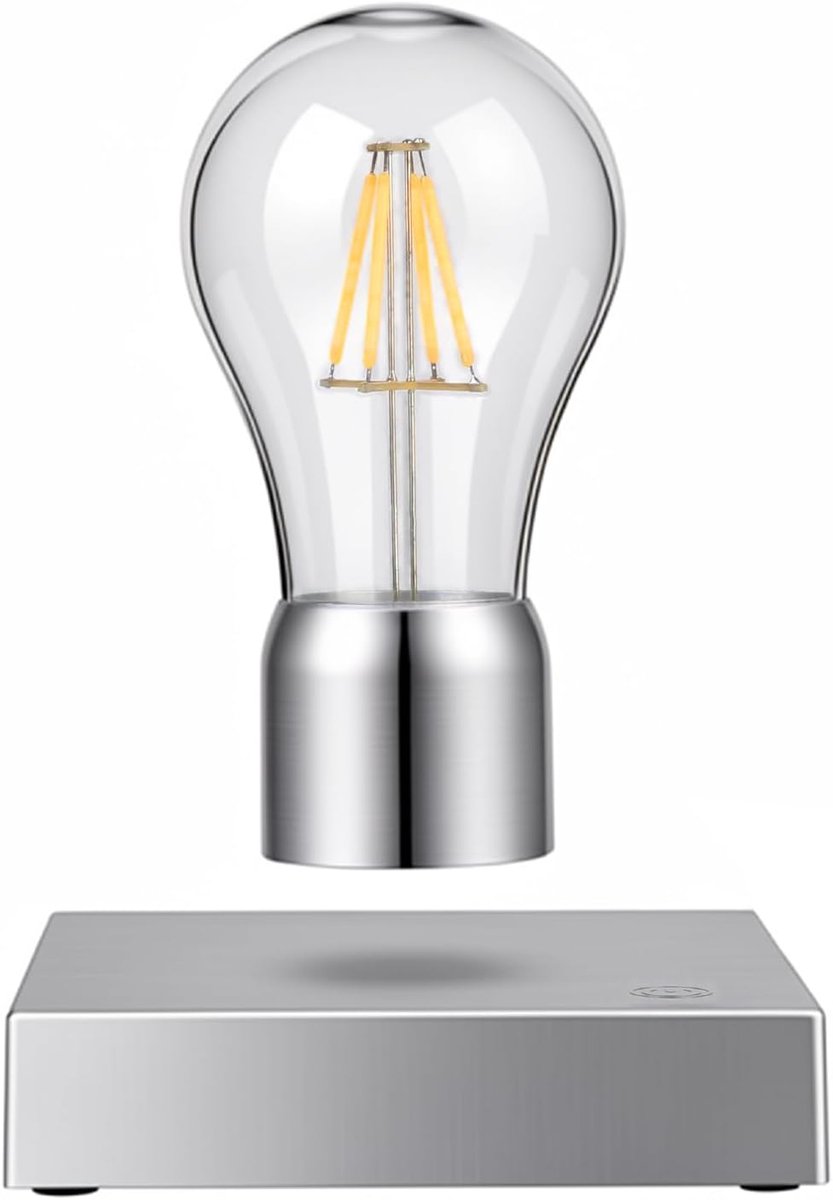 LED-lamp - vierkante geborstelde zilver - magnetisch ontwerp - unieke decoratieve verlichting - ShopVlot