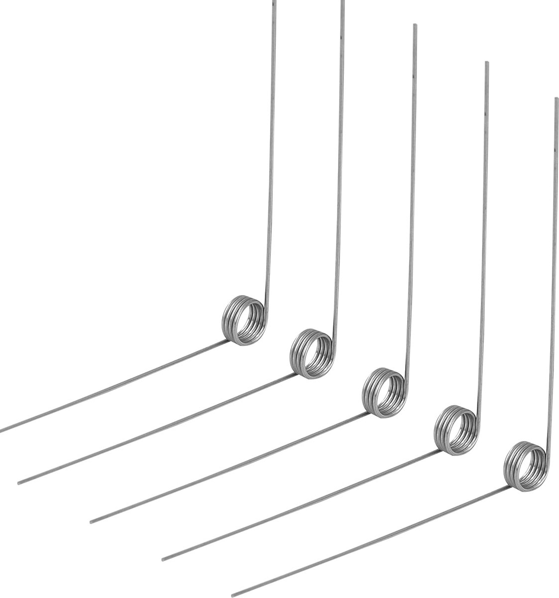 Torsiespringen 0.5 x 4 x 40 mm - RVS - 10 stuks - Ideaal voor precisiewerk - ShopVlot