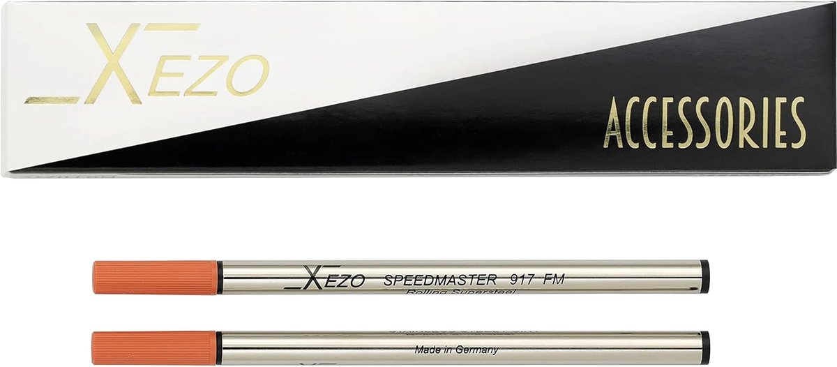 Rollerballpen navullingen zwart - medium schrijfdikte 0.7 mm - soepel en donker schrijven - geschikt voor Xezo pennen - ShopVlot