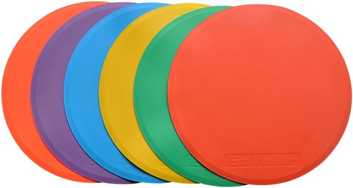 Markeerdiscs 25cm - Set van 6 - Antislip Vloermarkers - Ideaal voor Sporttraining - ShopVlot