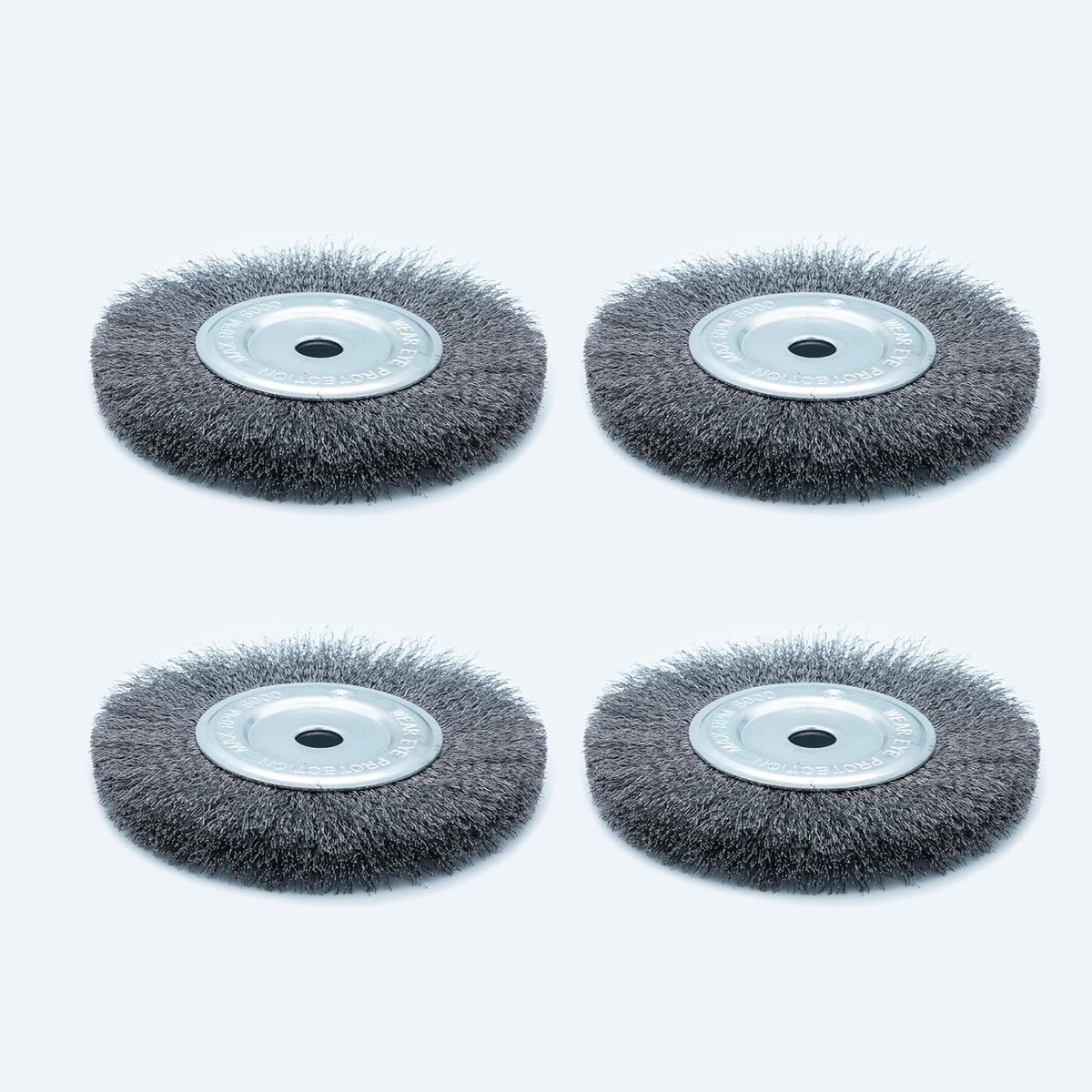 Draadwielborstel 150 mm - Gegolfd koolstofstaaldraad - Voor roest en verfverwijdering - Professionele set - ShopVlot