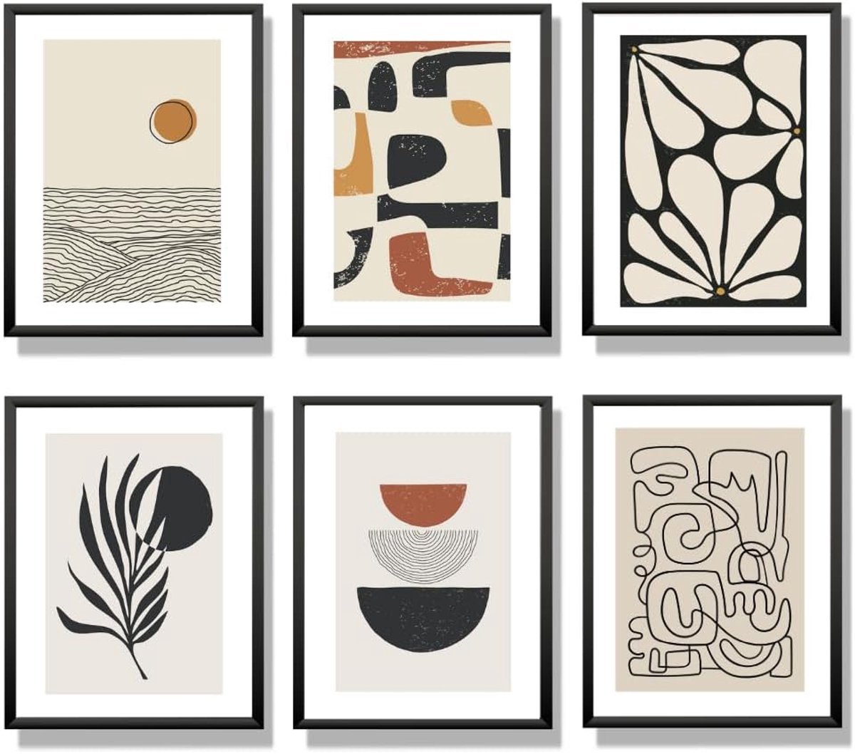 Art Print Poster 30 x 40 cm - Hoge kwaliteit papier - Boho & Beige designs - Tijdloze wanddecoratie voor woonkamer - ShopVlot