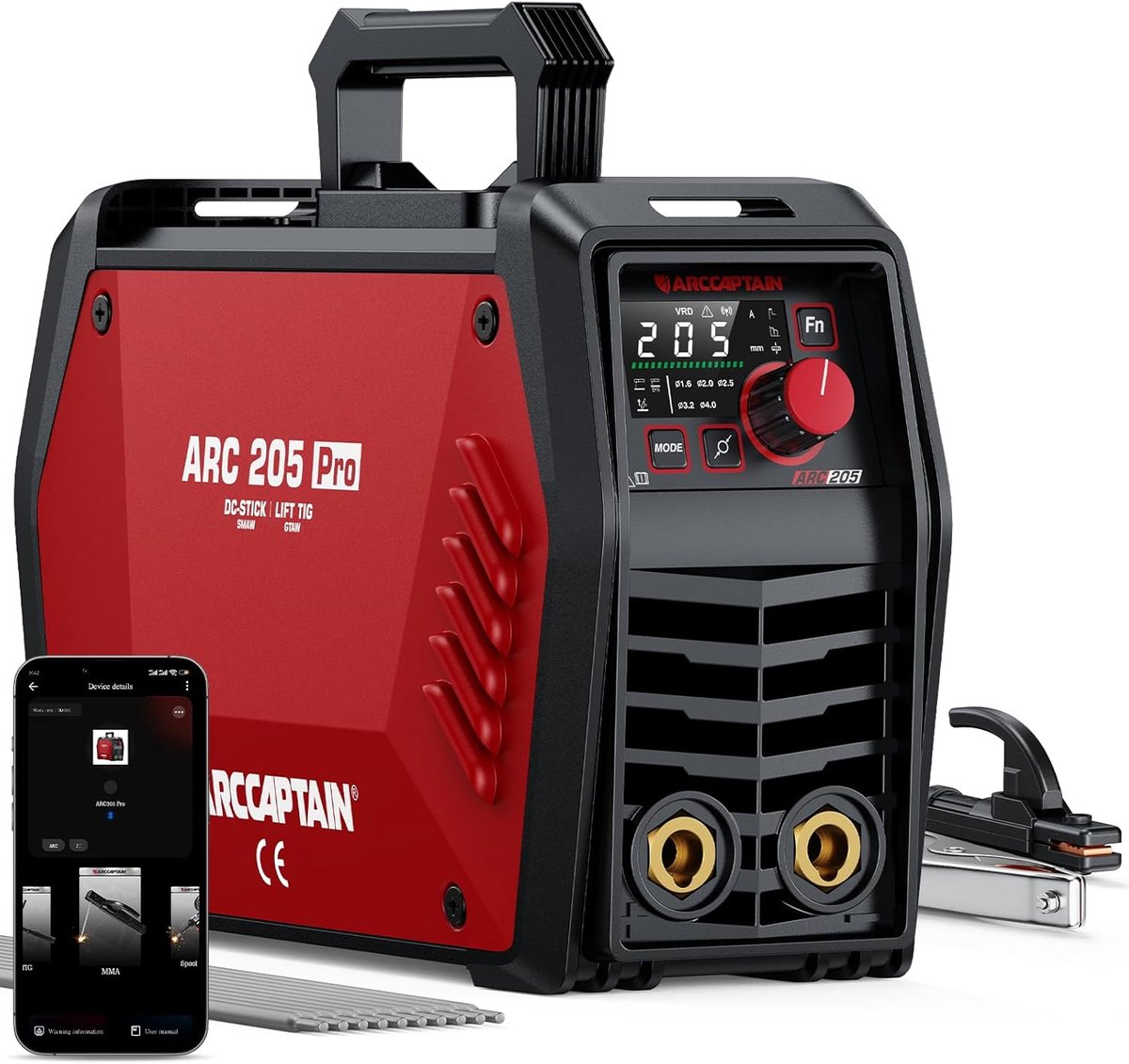 Electrode lasmachine 205 Amp - App bediening - IGBT omvormer - perfect voor professioneel lassen - ShopVlot