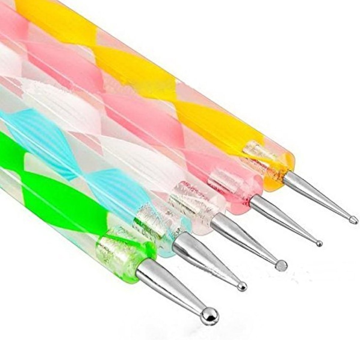 Nail art set 5-delig - Multikleur - Dotting tools - Perfect voor nail art - ShopVlot