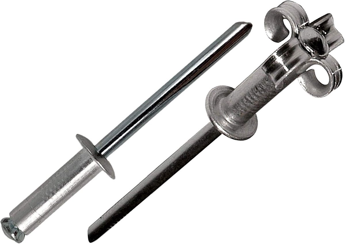 Blindrivetten Ø 4.8 x 16 mm - aluminium - bloemkop - ideaal voor metalen bevestigingen - ShopVlot