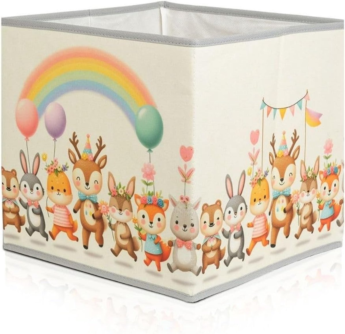 Opbergdoos 30 x 30 x 30 cm - Vouwbaar - Open ontwerp - Ideaal voor speelgoed en kleding - ShopVlot