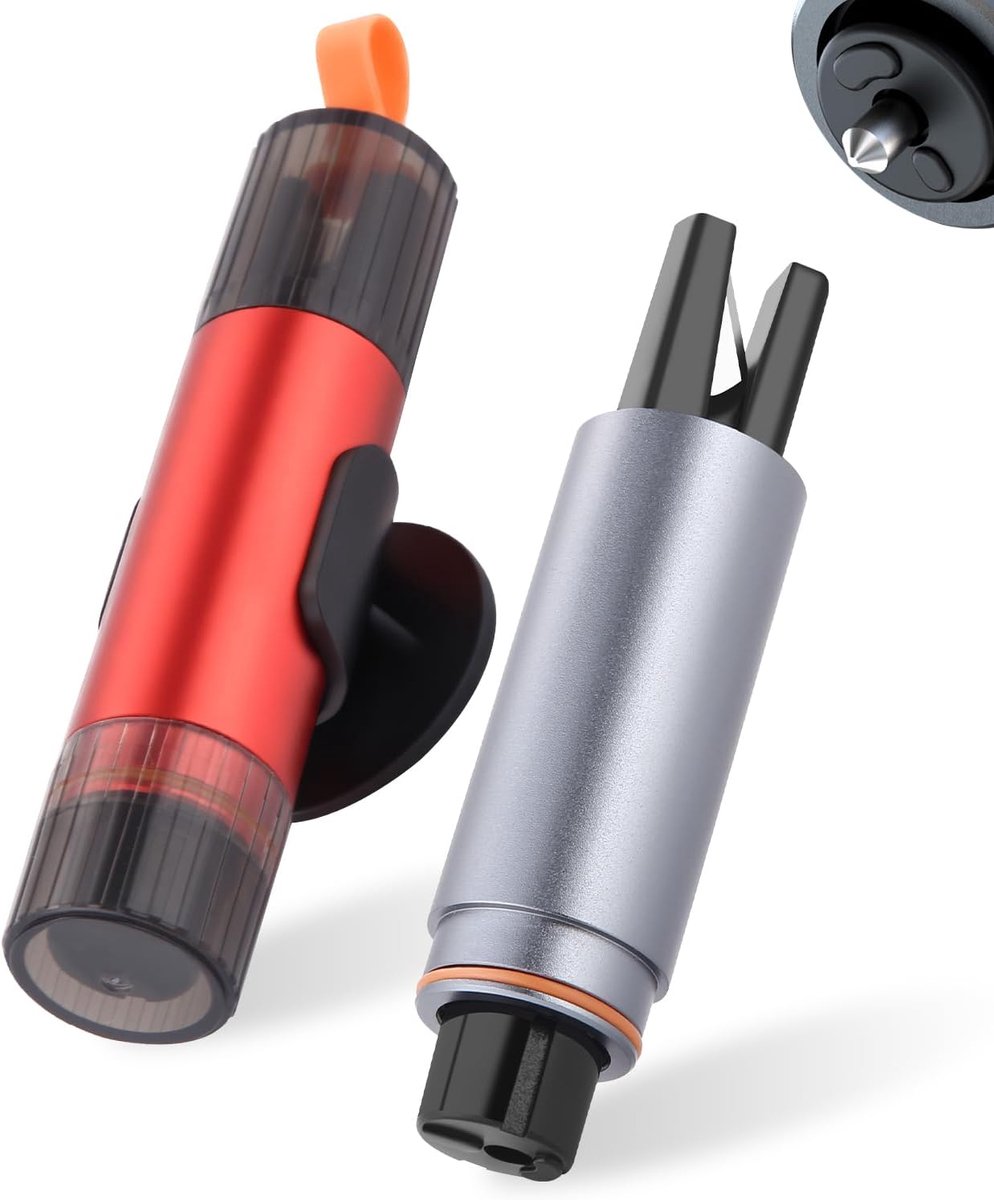 Gordelsnijder noodhamer 2-in-1 - 2 stuks - compact en veelzijdig - ideaal voor noodgevallen - ShopVlot