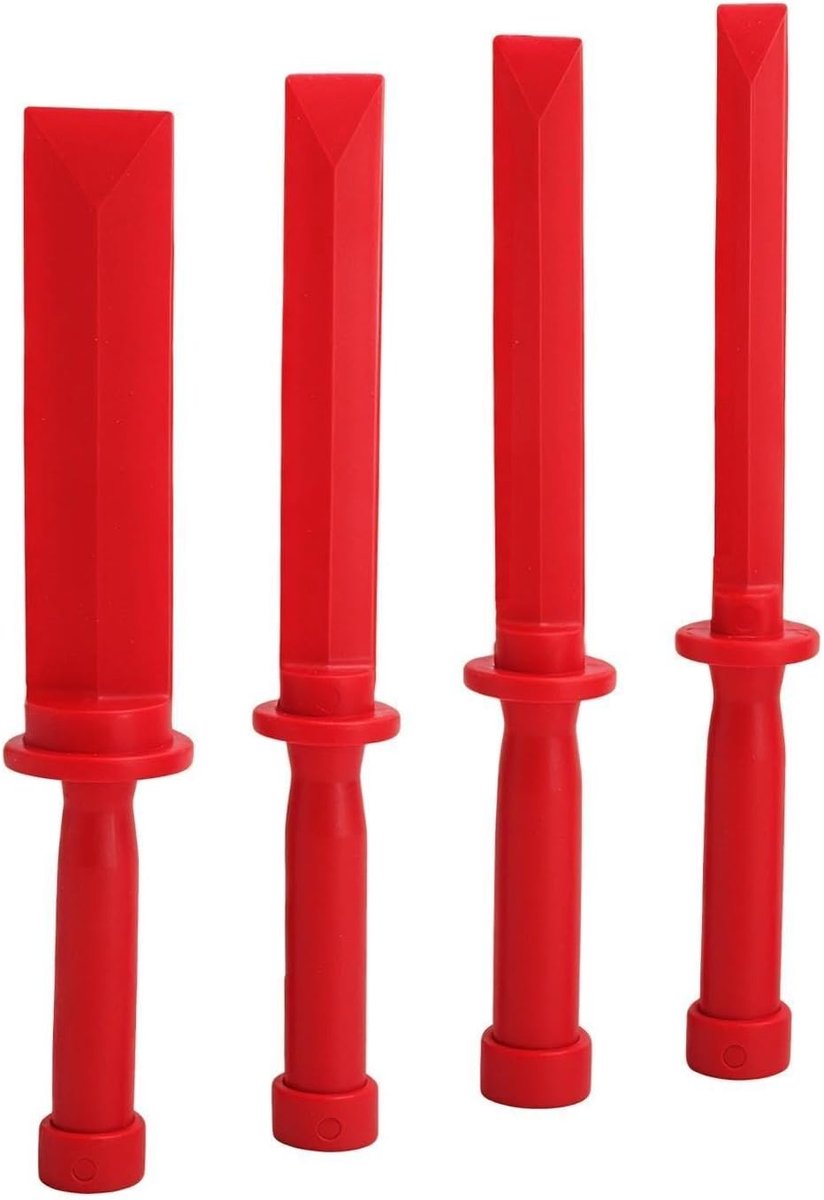 Set van 4 hechtgewichten - kunststof schraperset - kunststof beitelset - veilig voor velgen - SnelShoppen