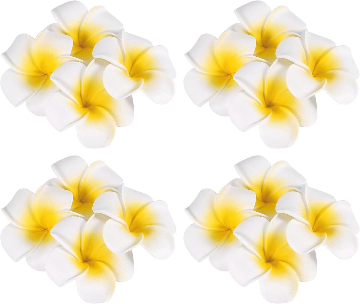 Plumeria bloemen 5CM - witte foam frangipani - levensechte look - perfect voor DIY bruiloftdecoratie - ShopVlot