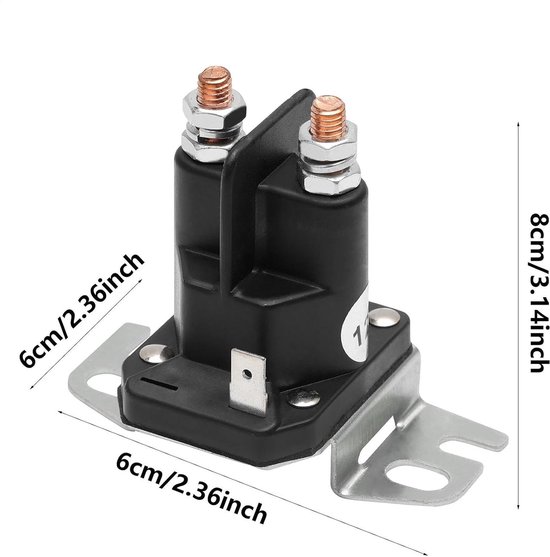 Grasmaaier Relais - Starter Relay Starterspoel - Motor Starten - Robuust ABS Materiaal - 12V - Zwart — afbeelding 4