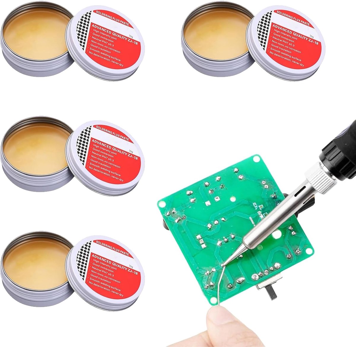 Soldeerpasta 10 g - Colofonium vloeimiddel - Loodvrij - Ideaal voor oppervlaktemontage - ShopVlot