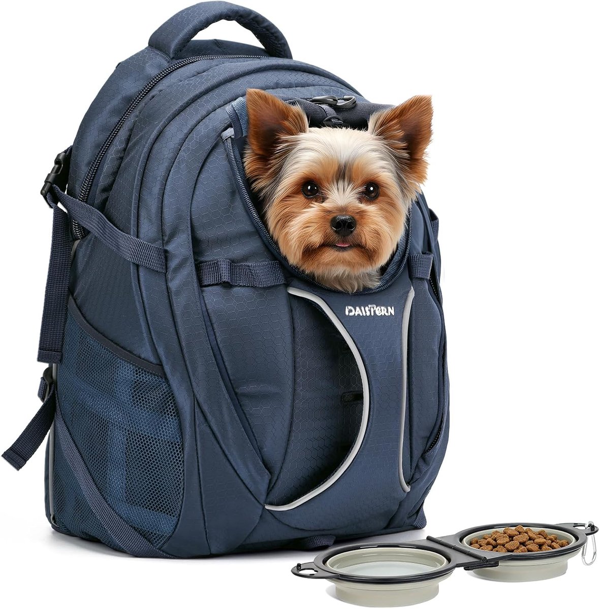 Hondenrugzak voor wandelen - Pet Travel Bag tot 8,2 kg - Vouwbare kattenrugzak met laptopcompartiment - ShopVlot