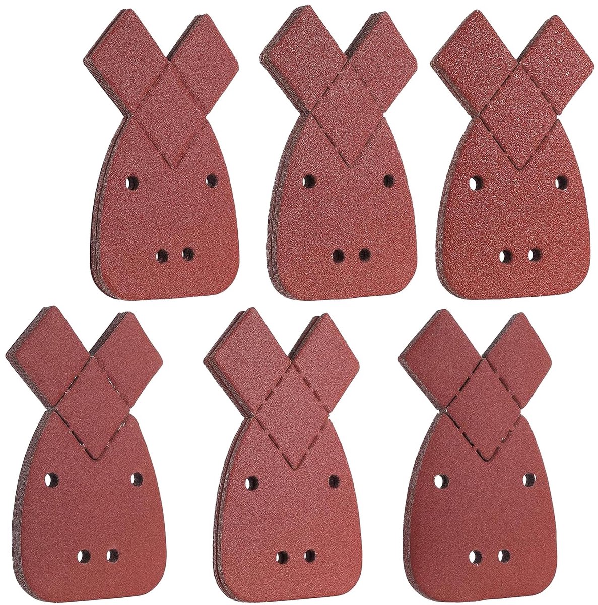 Driehoekige schuurvellen 30 stuks - aluminiumoxidekorrel - diverse korrelgroottes - ideaal voor detailwerk - ShopVlot