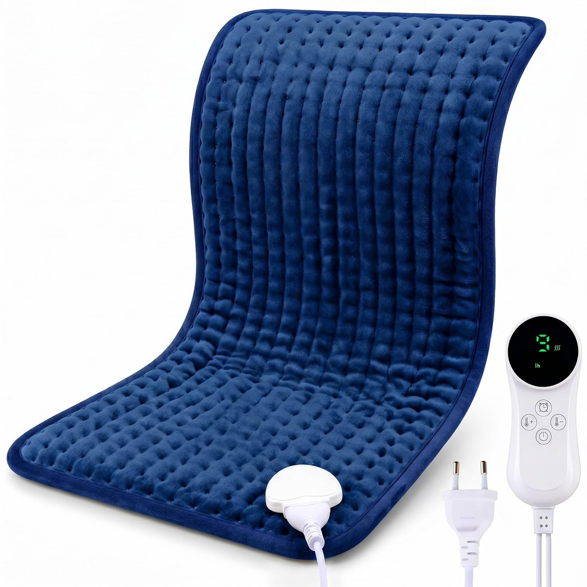 Verwarmingskussen 30 x 60 cm - flanellen oppervlak - 9 temperatuurstanden - ideaal voor rug en nek - SnelShoppen