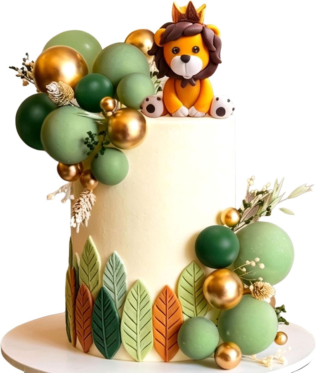 Safari tier kuchenaufsatz leeuw torte decoratie bosdieren | Safari Dieren Taartversiering Wild Cakefiguur Woud Dschungel Verjaardagsfeest Taartdecoratie