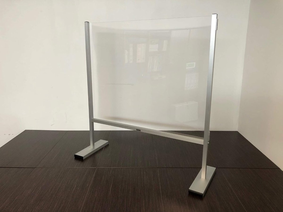 virusbescherming van plexiglas, bescherming tegen inkijk van metacrilato, robuuste aluminium constructie, zijdelings oneindig bekabelbaar
