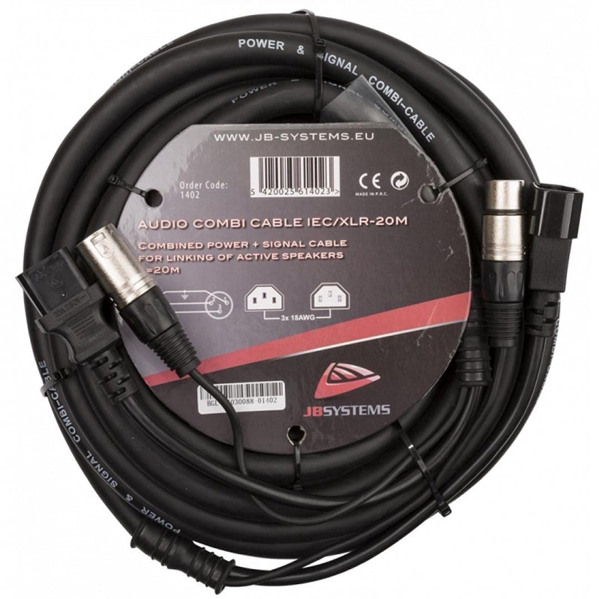 Audio kabel 20 m - IEC naar XLR - flexibele verbinding - ideaal voor audioapparatuur - SnelShoppen