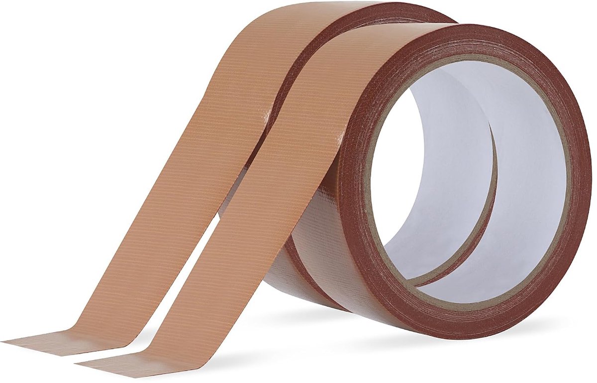 2 rollen pantserband, sterk, waterdicht, bruin, zeer hechtende verpakkingsbanden voor buisafdichtingen, dakreparaties, tentafdichtingen, enz. (4cmx10m)