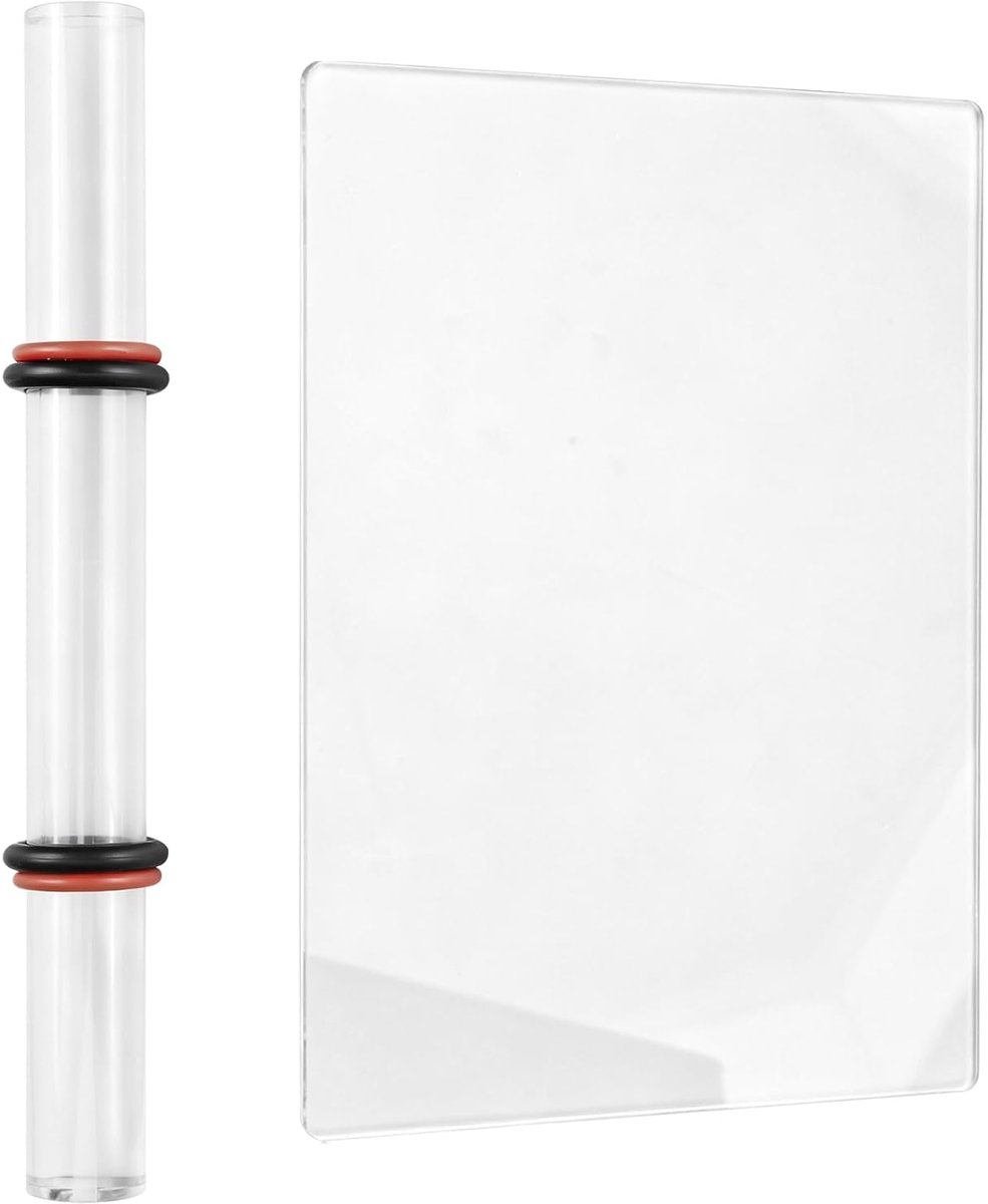 2 stuks polymeerklei gereedschap acryl klei rollen polymeer klei gereedschap | Met 1 acrylplaat, eenvoudige reiniging, doe-het-zelf modelleergereedschap voor het vormen en vormgeven van klei