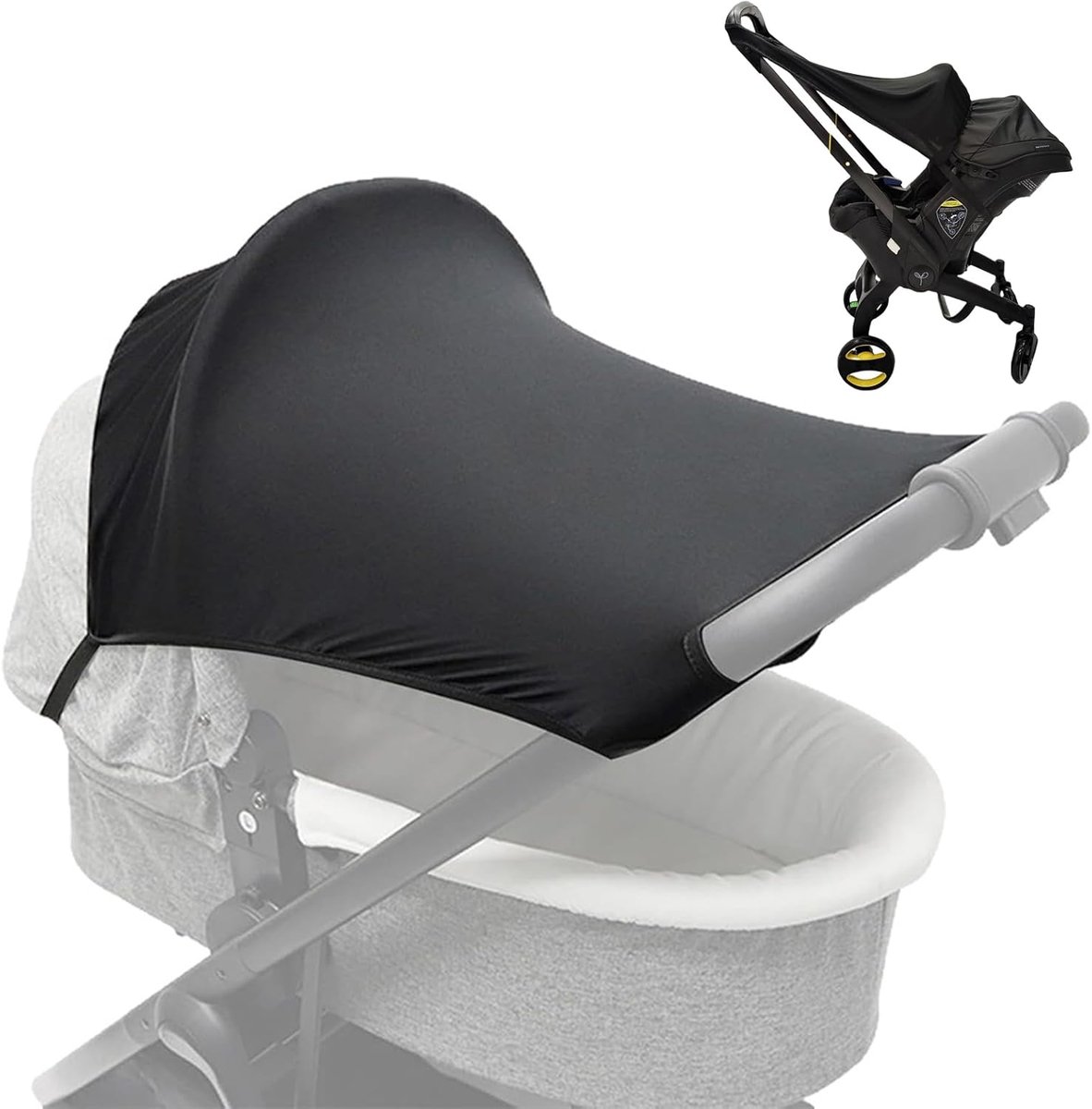Luifel voor kinderwagen - zonwering met UV-bescherming 50+ - elastisch en ademend - SnelShoppen