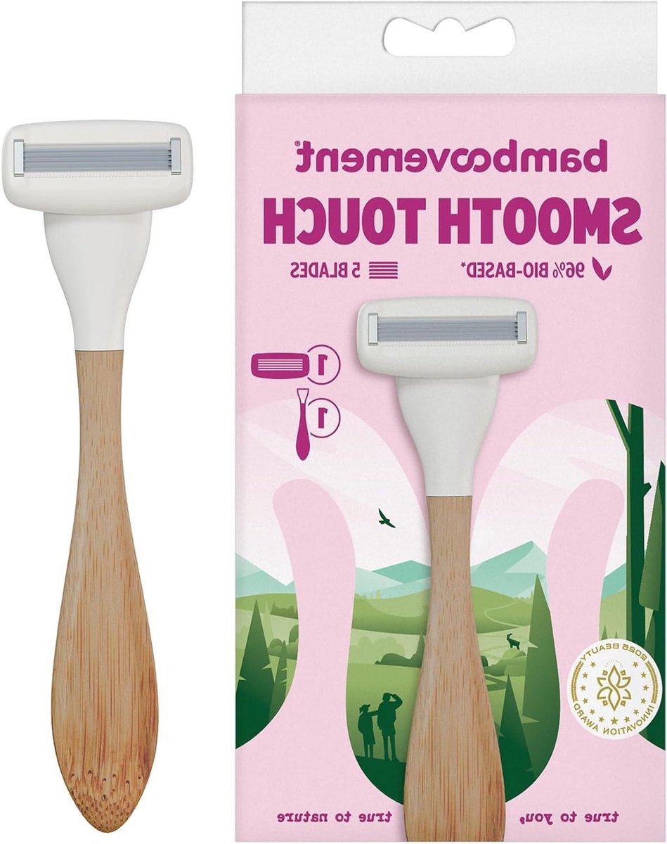 Scheerapparaat voor dames - Scheermes Ontharingsapparaat - Glad scheren - Ergonomische bamboe greep - 3 x 105 x 195 cm