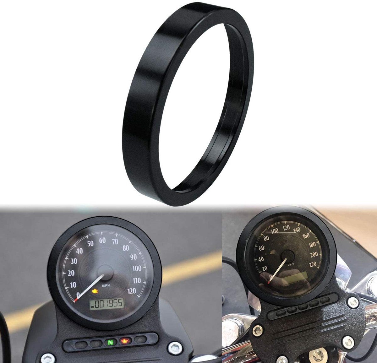 Speedometer Trim Ring Fit voor Harley Sporster 883 1200 Dyna Street Bob Low Rider Modellen