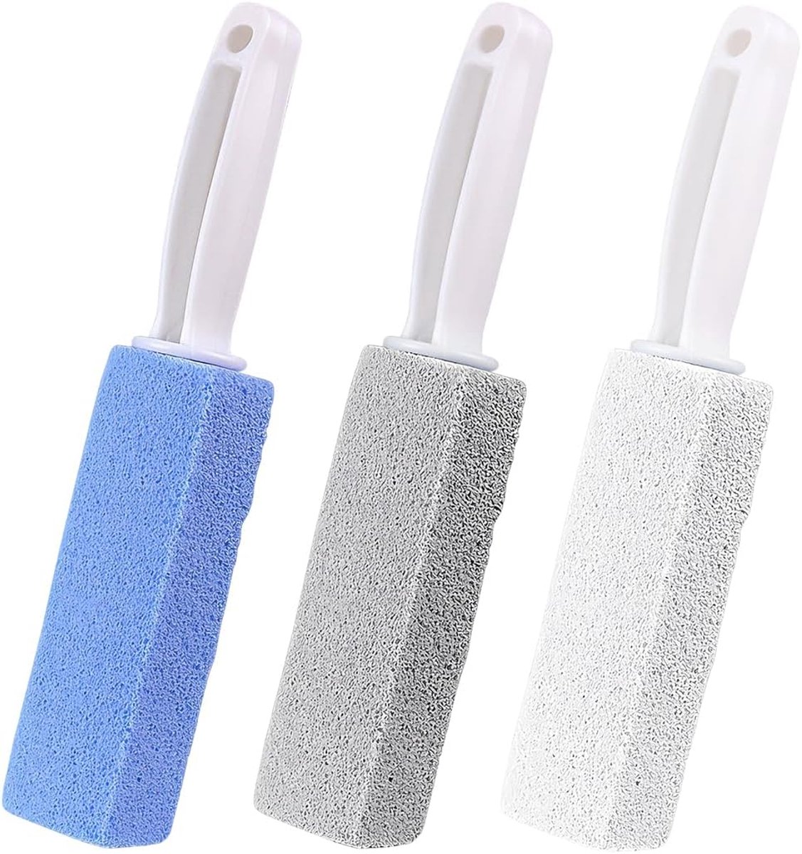 3 Stuks Puimsteen Voor Toilet Met Wit Handvat, 3 Kleuren, Voor Het Reinigen Van Kalkaanslag En Vlekken