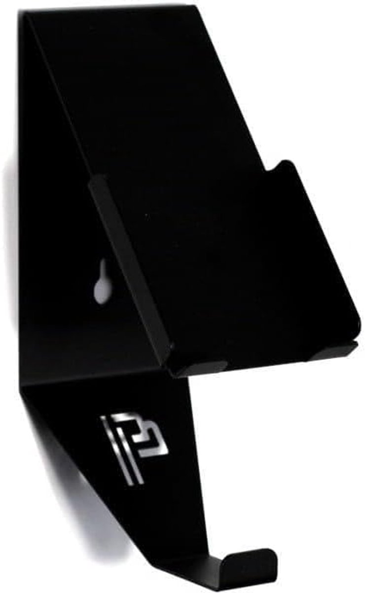 Telefoon en hoofdtelefoonhouder - wandmodel - staal - handige opbergoplossing - SnelShoppen