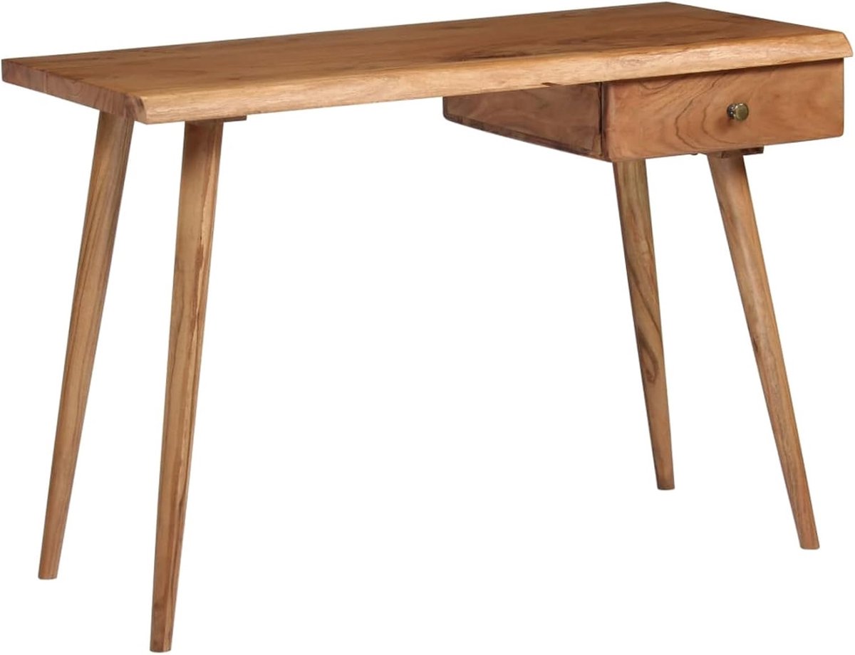 Bureau, werktafel, schooltafel, computertafel, kantoortafel, bijzettafel, consoletafel, kantoortafel, eettafel, kantoorkast, kantoormeubel, massief acaciahout, 110 x 50 x 76 cm