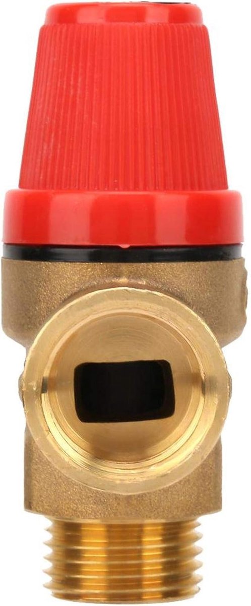 Veiligheidsklep, Sterk Rond DN15 Druk Veiligheidsklep, G 1/2 '' Praktisch voor 3Bar / 6Bar Draadconncetion Patroon G Draad Water(3Bar DN15)