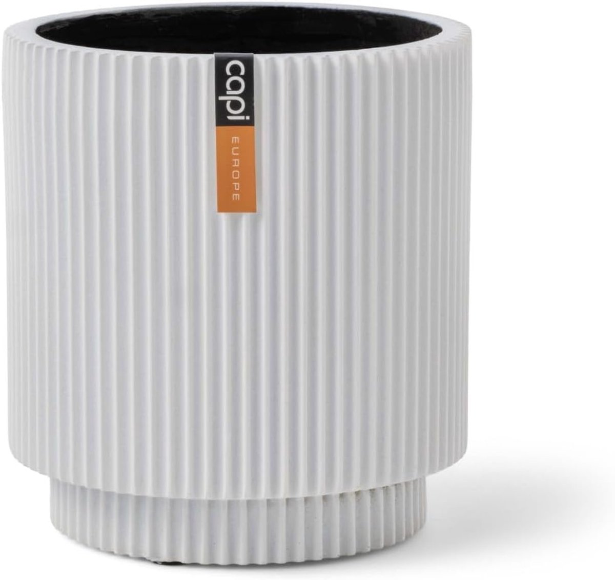 Bloempot cylinder 23x25 - Wit - Moderne Groove Colours - Perfect voor binnen - SnelShoppen