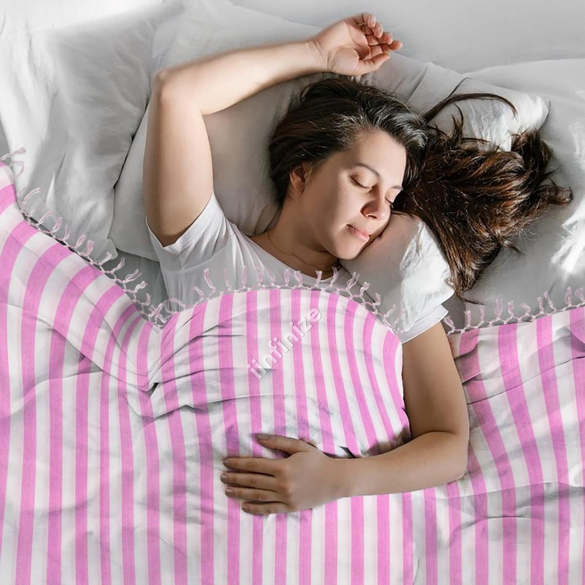 Coverlet 50x90 Inch - Organic Katoen - Etnisch Geweven - Ideaal als Bedsprei of Dekbed - SnelShoppen