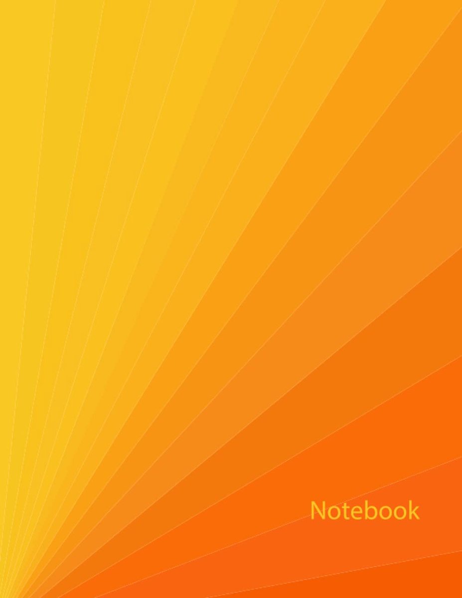 Vintage Color Stripes Notebook Large 8.5 x 11 College Ruled 120 Pages, Creative Sunrise Cover, Is Perfect for Taking Notes, Writing Down Thoughts, Students, Or as A Great Gift